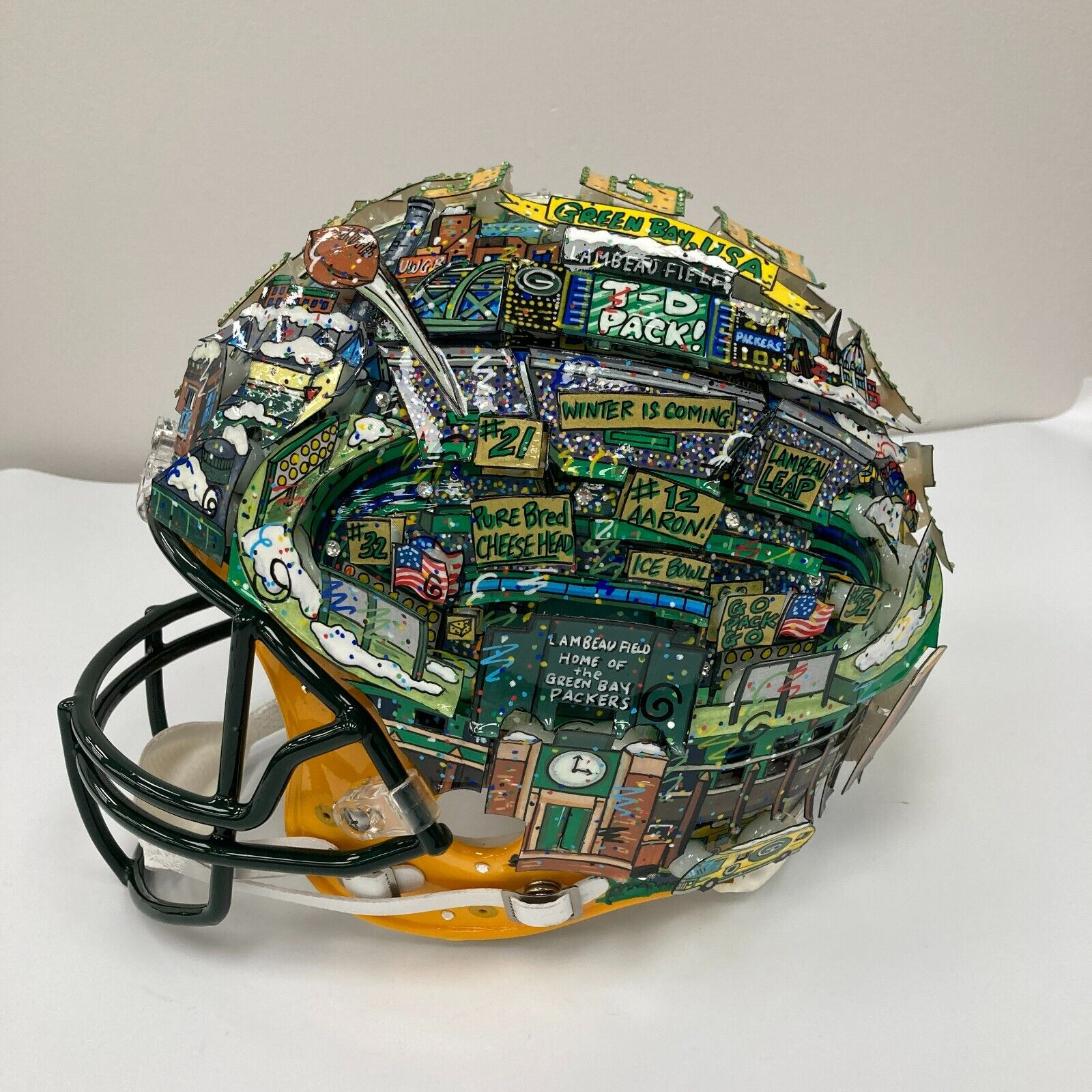 Beautiful Aaron Rodgers Signed Charles Fazzino Pop Art Green Bay Packe — Showpieces Sports Beautiful Aaron Rodgers Signed Charles Fazzino Pop Art Green Bay Packe — Showpieces Sports