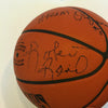 1986-87 Houston Rockets Team Signed Spalding Game Basketball Hakeem Olajuwon JSA