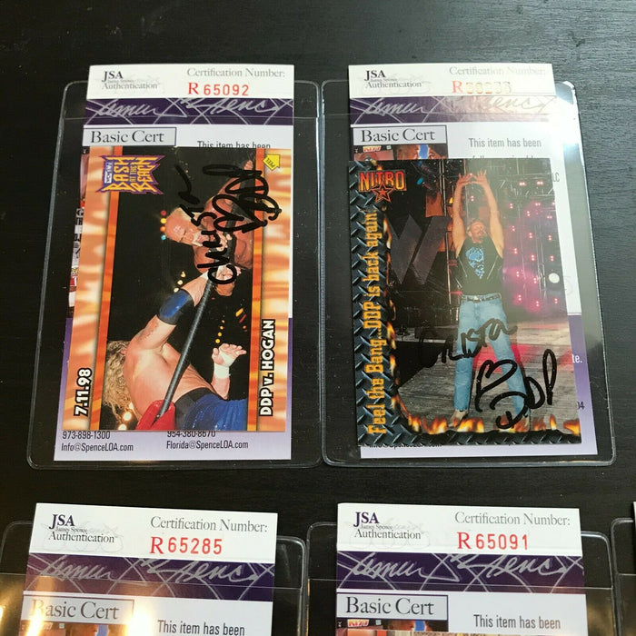 Lot Of (9) Diamond Dallas Page Signed Autographed Wrestling Cards With JSA COA