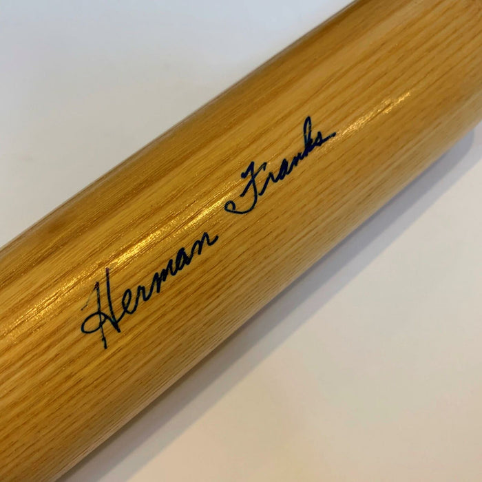 Herman Franks Signed Louisville Slugger Baseball Bat With JSA COA