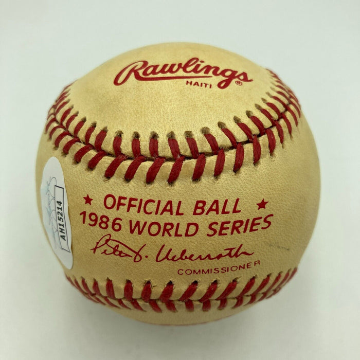 1986 New York Mets World Series Champs Multi Signed World Series Baseball JSA