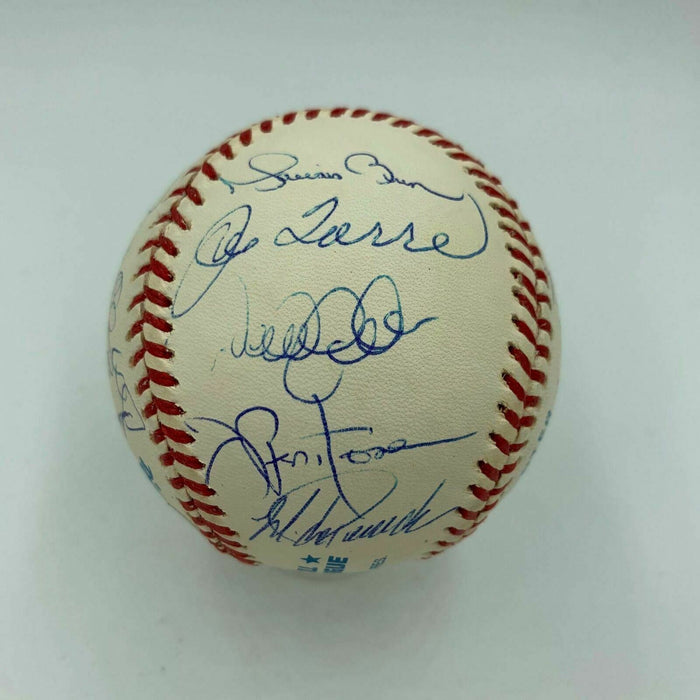 MINT Yankees Greats Signed Baseball Joe Dimaggio Derek Jeter Mariano Rivera JSA