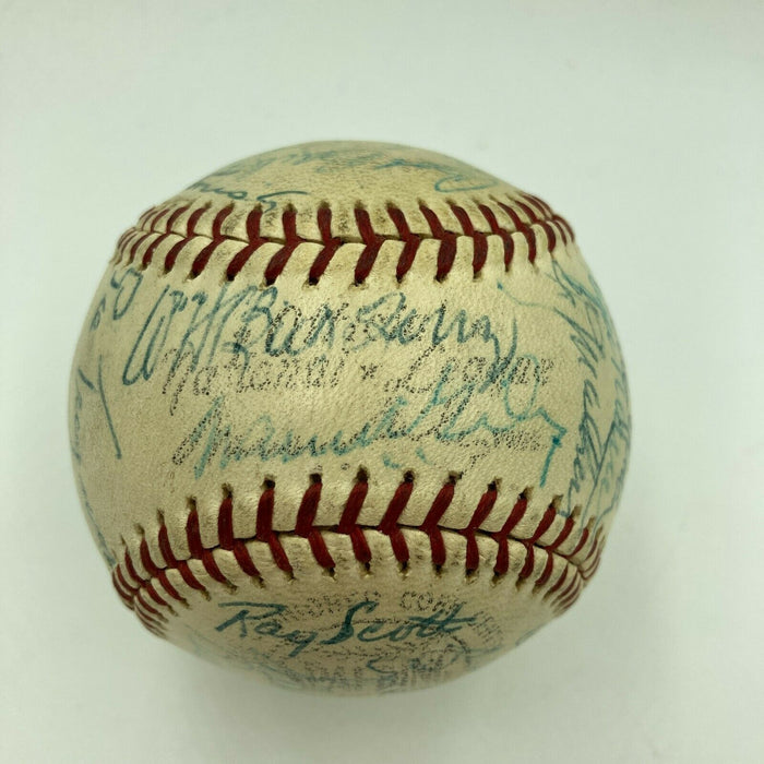 Roberto Clemente Nellie Fox Pie Traynor Hall Of Fame Multi Signed Baseball JSA