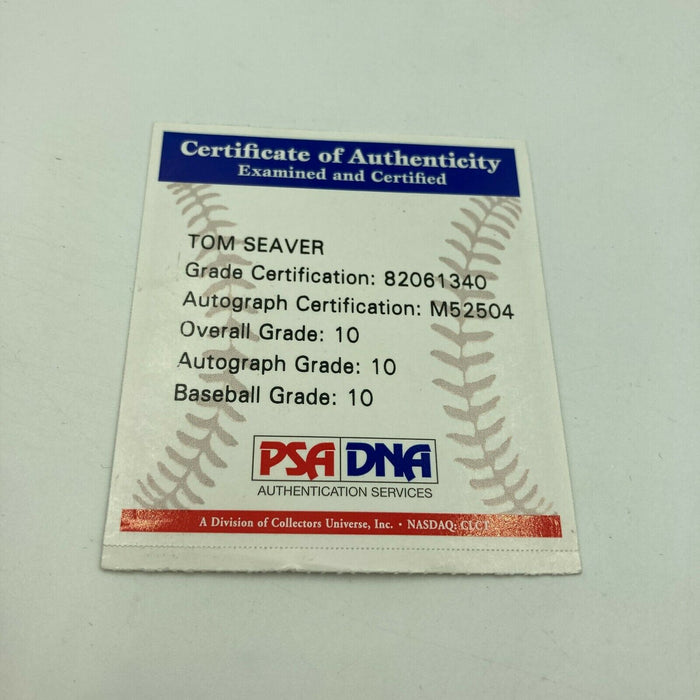 Tom Seaver Signed Major League Baseball PSA DNA Graded GEM MINT 10