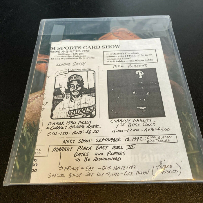 Lonnie Smith Signed Autographed 1983 St. Louis Cardinals Baseball Scorecard