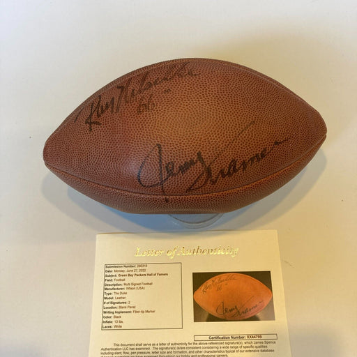 Ray Nitschke & Jerry Kramer Packers Signed Wilson Official NFL Football JSA COA