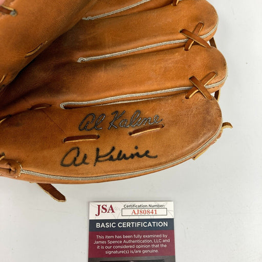 Al Kaline Signed 1960's Wilson Game Model Baseball Glove JSA COA