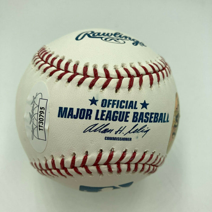 Tom Glavine Signed Heavily Inscribed Stat MLB Baseball With JSA COA