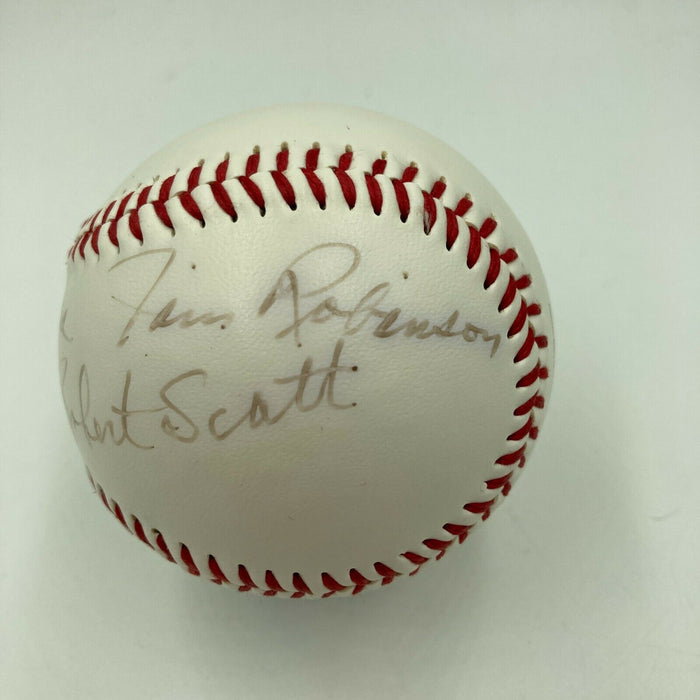 Negro League Legends Signed Baseball Robert Scott Harold Gould Jim Robinson