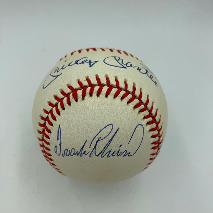 Mickey Mantle Ted Williams Carl Yastrzemski Triple Crown Signed Baseball PSA DNA