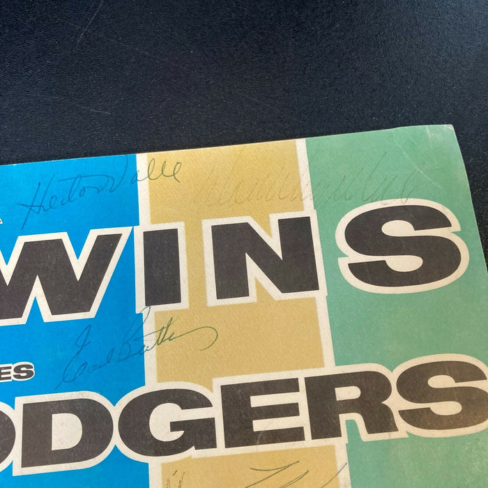 Sandy Koufax & Don Drysdale Multi Signed 1965 World Series Program Dodgers JSA