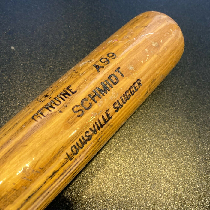 Rare 1978 Mike Schmidt Game Used Louisville Slugger Double Lacquer Bat PSA DNA