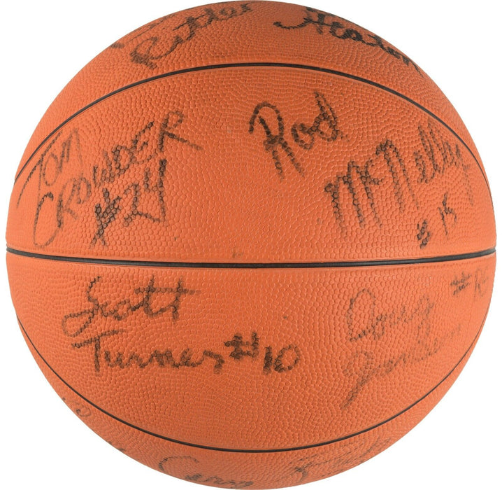 1979 Indiana State Sycamores Team Signed Basketball Larry Bird PSA DNA & Beckett