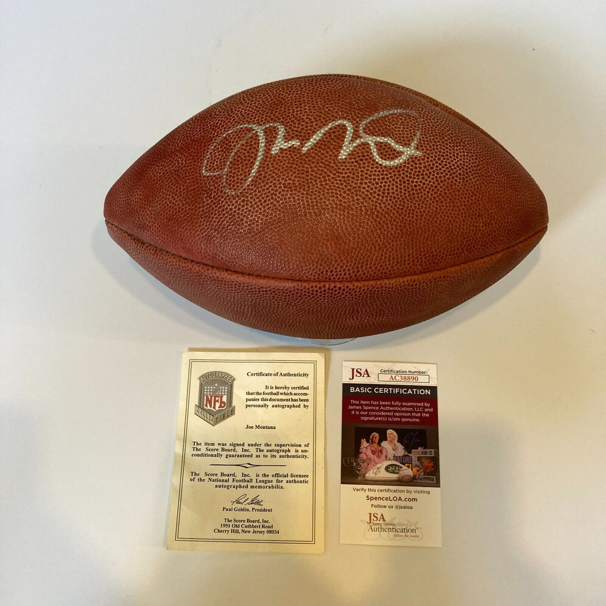 Shop JOE MONTANA AUTOGRAPHED AUTHENTIC WILSON FOOTBALL