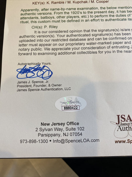 1982 Los Angeles Lakers Team Signed Basketball Magic Johnson Kareem Jabbar JSA