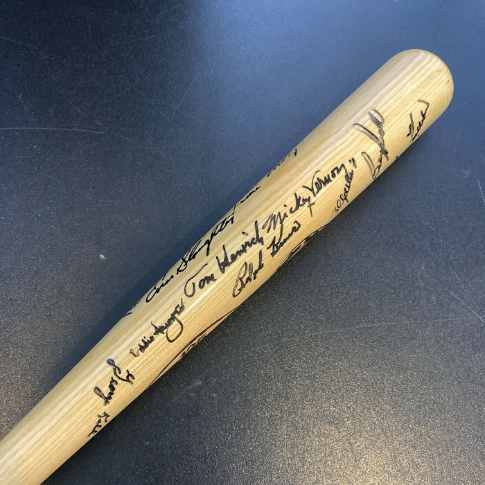 Roger Maris Joe Dimaggio Willie Mays Old Timers Day Signed Baseball Bat PSA DNA