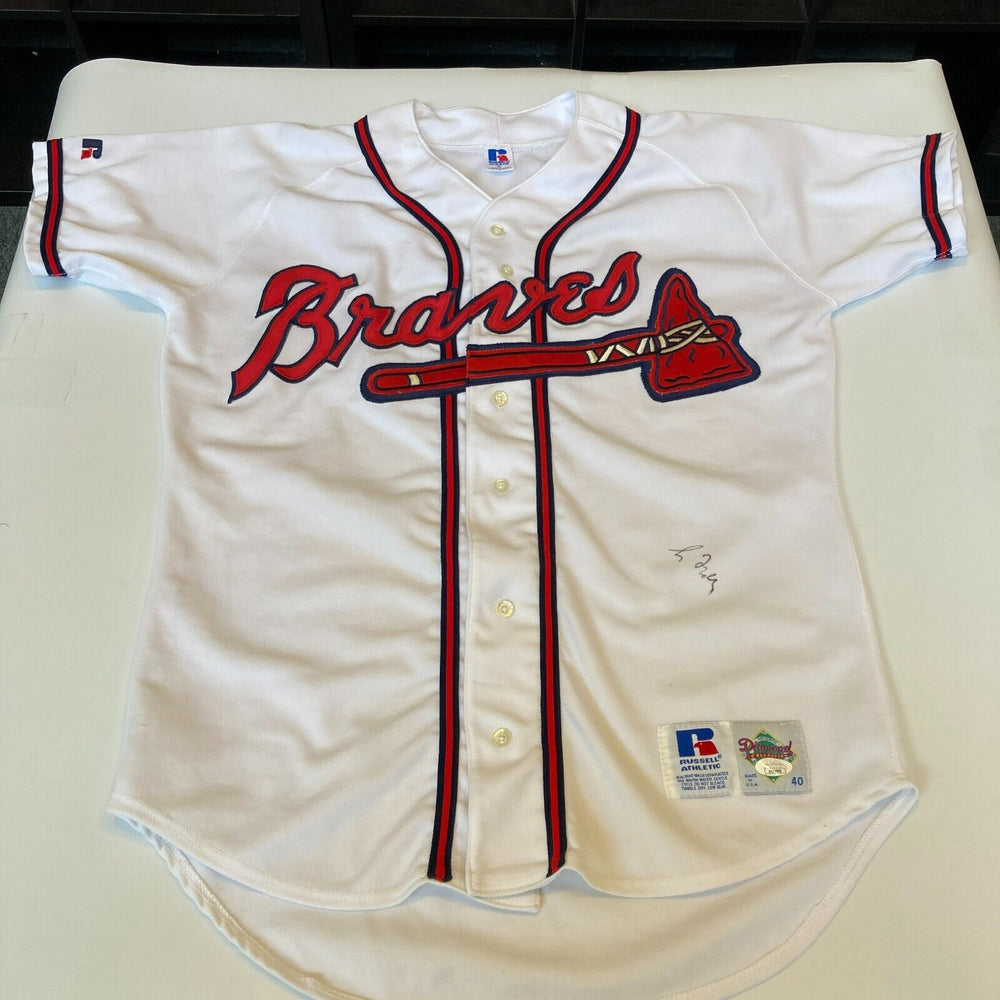 Greg Maddux Signed Authentic 1990's Atlanta Braves Game Model Jersey JSA COA