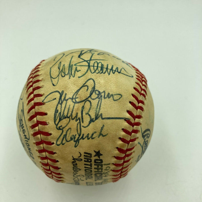 1984 New York Mets Team Signed National League Vintage Feeney Baseball