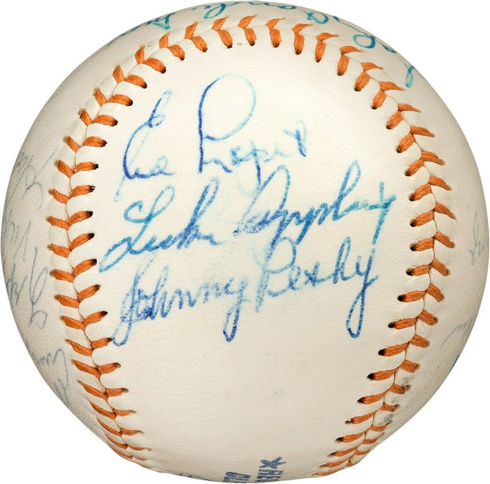 Joe Medwick Pie Traynor Lefty Grove HOF Signed Baseball PSA DNA & Beckett COA