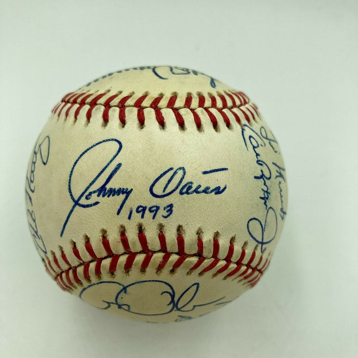 1993 Baltimore Orioles Team Signed Baseball Cal Ripken Jr. Mike Mussina JSA COA