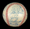 Beautiful 1920's-50's Yankees Legends HOF Signed AL Baseball 25 Sigs JSA COA