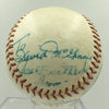 Beautiful Frankie Frisch Ted Williams Joe DiMaggio HOF Signed AL Baseball PSA
