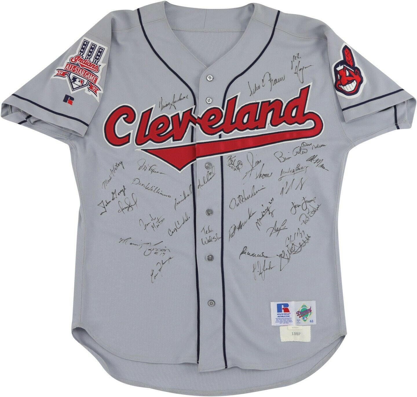 used Russell Cleveland Indians T-Shirt Jersey Size XL