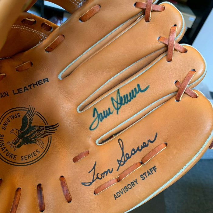 Beautiful Tom Seaver Signed Authentic Spalding Game Model Baseball Glove JSA COA