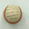 Rollie Fingers Signed Heavily Inscribed STAT Baseball With Reggie Jackson COA