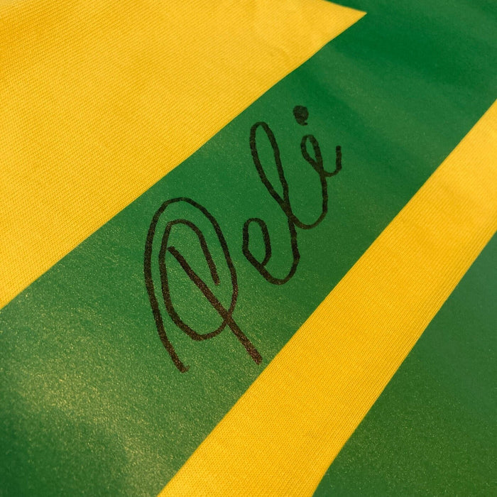 Pele Signed Autographed Brazil Soccer Jersey With Beckett COA