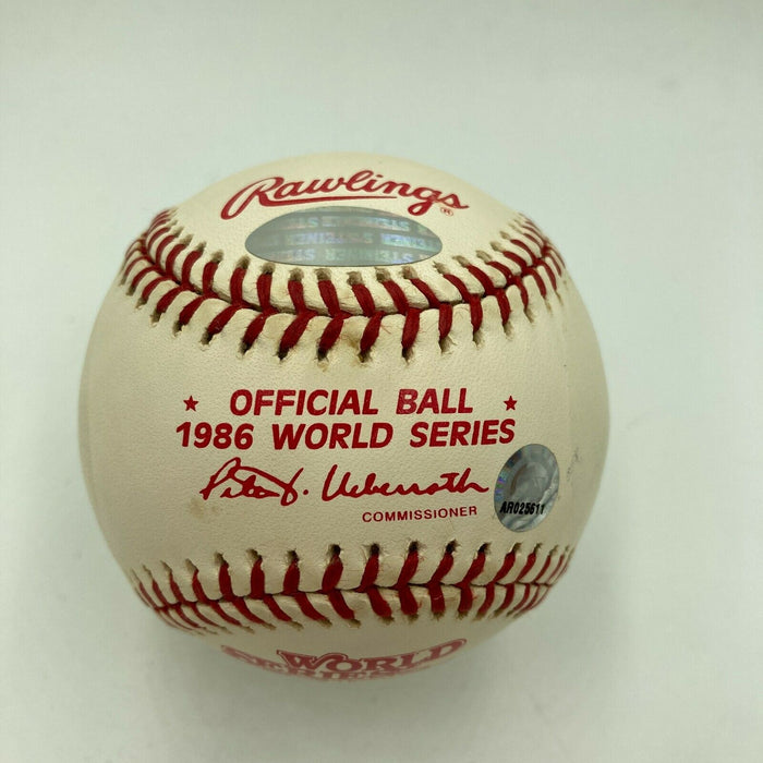 Mookie Wilson & Bill Buckner Signed 1986 World Series Baseball Steiner Hologram