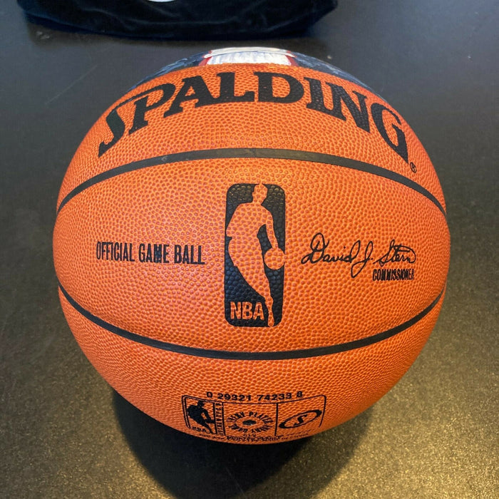 Lebron James "Witness Miami" Chalk Toss Signed Basketball UDA Upper Deck 6/6