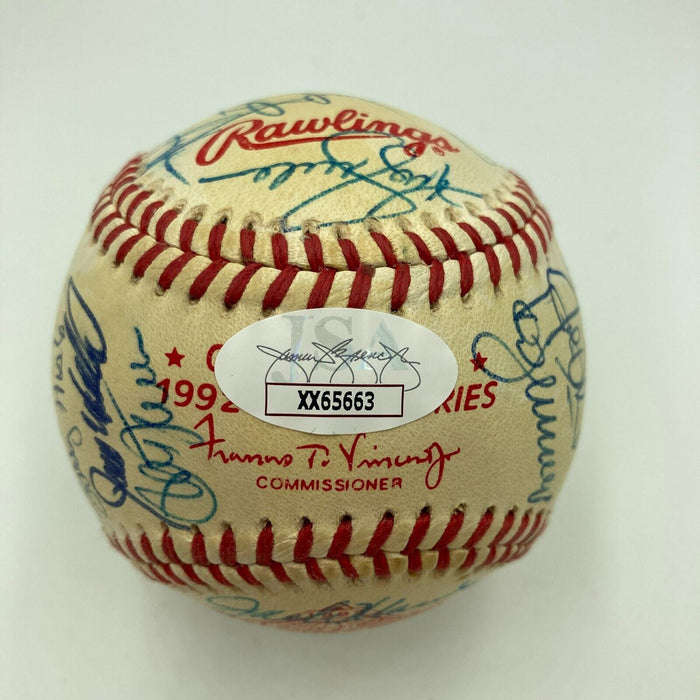 1992 Toronto Blue Jays World Series Champs Team Signed W.S. Baseball JSA COA