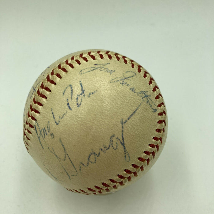 Rocky Marciano Satchel Paige Red Grange Sports Legends Signed Baseball Beckett