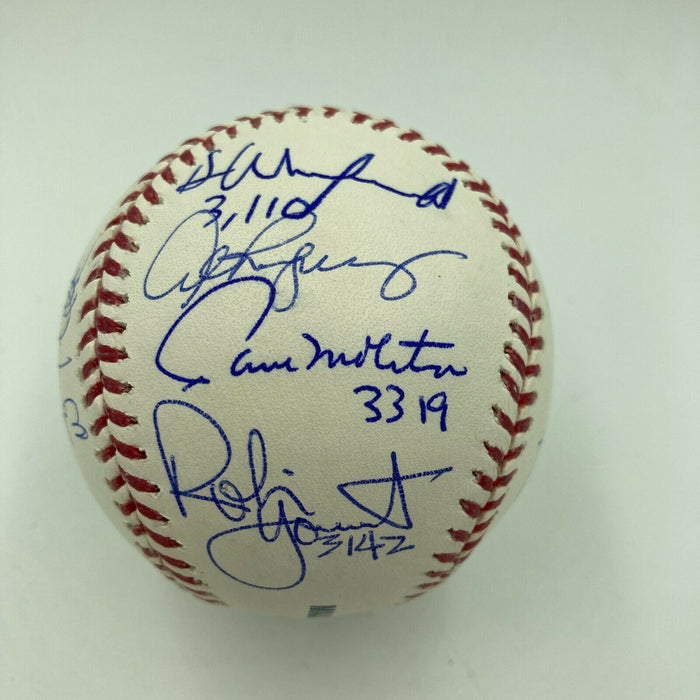 Beautiful Derek Jeter 3,000 Hit Club Signed Inscribed Baseball 16 Sigs Steiner