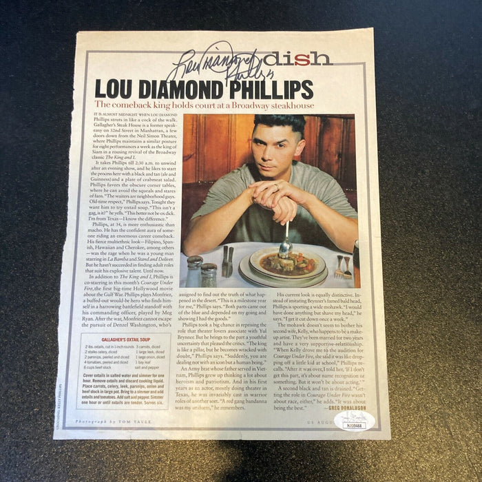 Lou Diamond Phillips Signed Autographed Magazine Photo With JSA COA