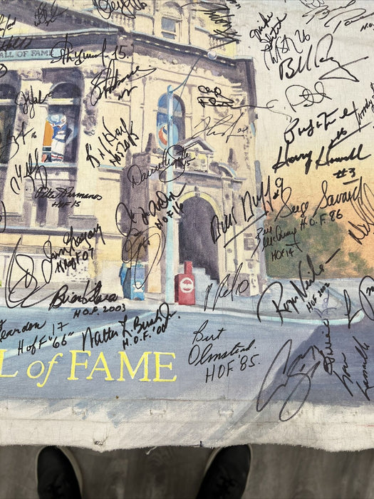 Beautiful NHL Hockey Hall Of Fame Signed Original 31x42 Art 195 Sigs! Beckett