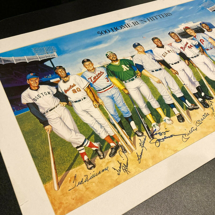 500 Home Run Signed Photo Mickey Mantle Ted Williams Willie Mays Hank Aaron JSA