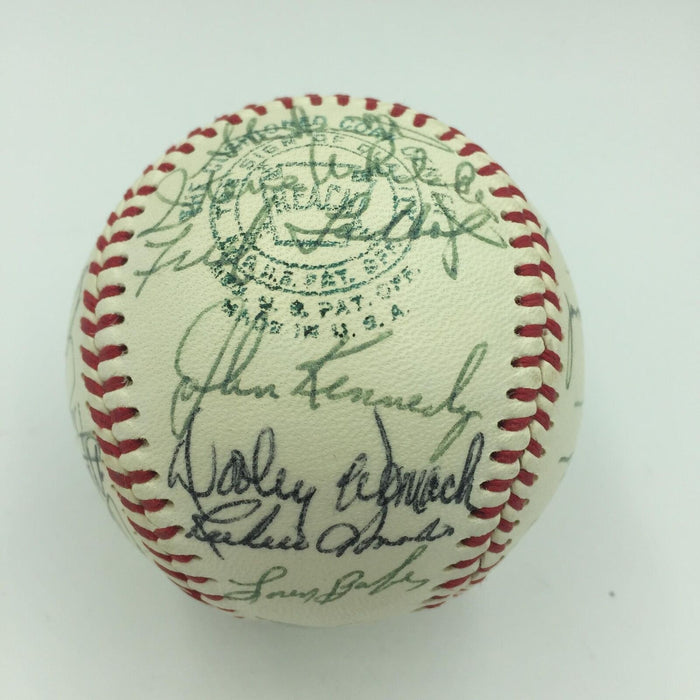 Beautiful 1967 New York Yankees Team Signed Baseball With Mickey Mantle JSA COA