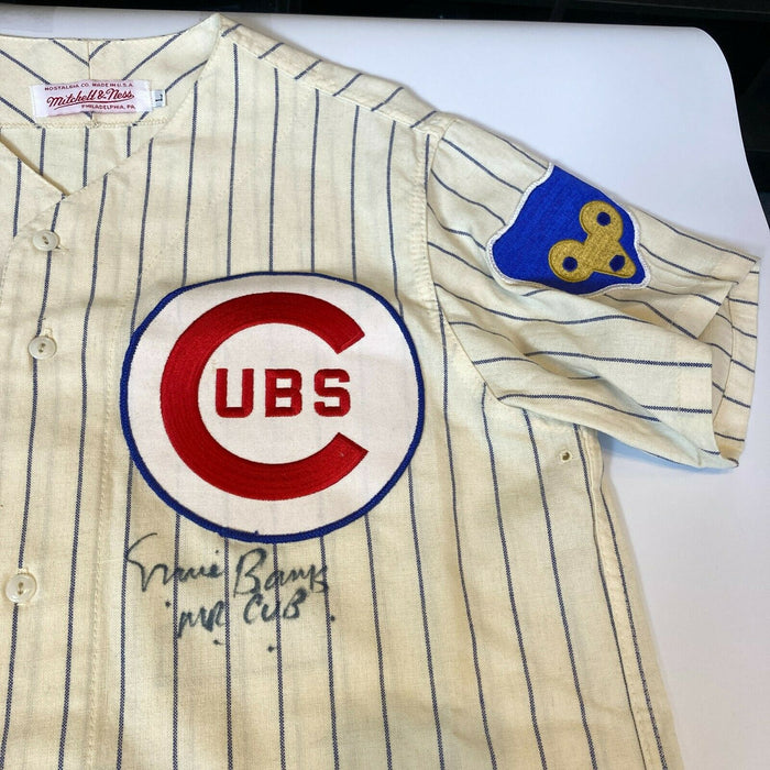 Ernie Banks Autographed Chicago Cubs Jersey (SIZE XL), PSA/DNA Authenticated