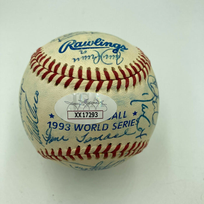 1993 Toronto Blue Jays World Series Champs Team Signed Baseball JSA COA
