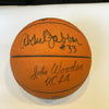 Kareem Abdul-Jabbar & John Wooden UCLA Signed NCAA Basketball JSA COA