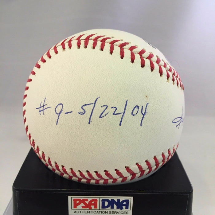 Reggie Jackson Jersey Number Retirement Day 5/22/2004 Signed Baseball PSA DNA