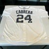 Miguel Cabrera 2012 Triple Crown Signed STAT Detroit Tigers Jersey JSA COA