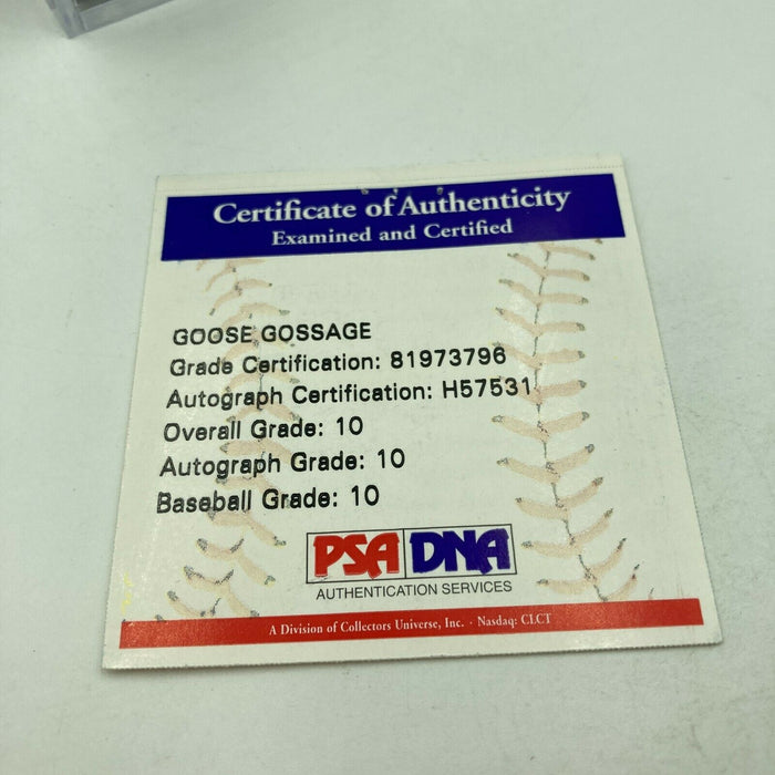 Goose Gossage Signed MLB Baseball PSA DNA Graded GEM MINT 10