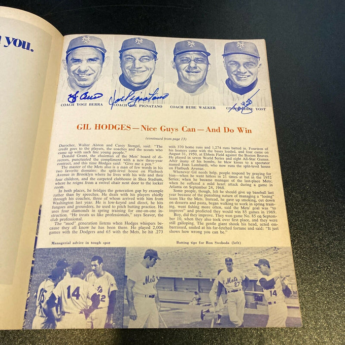 1969 New York Mets & Baltimore Orioles Team Signed World Series Program JSA COA