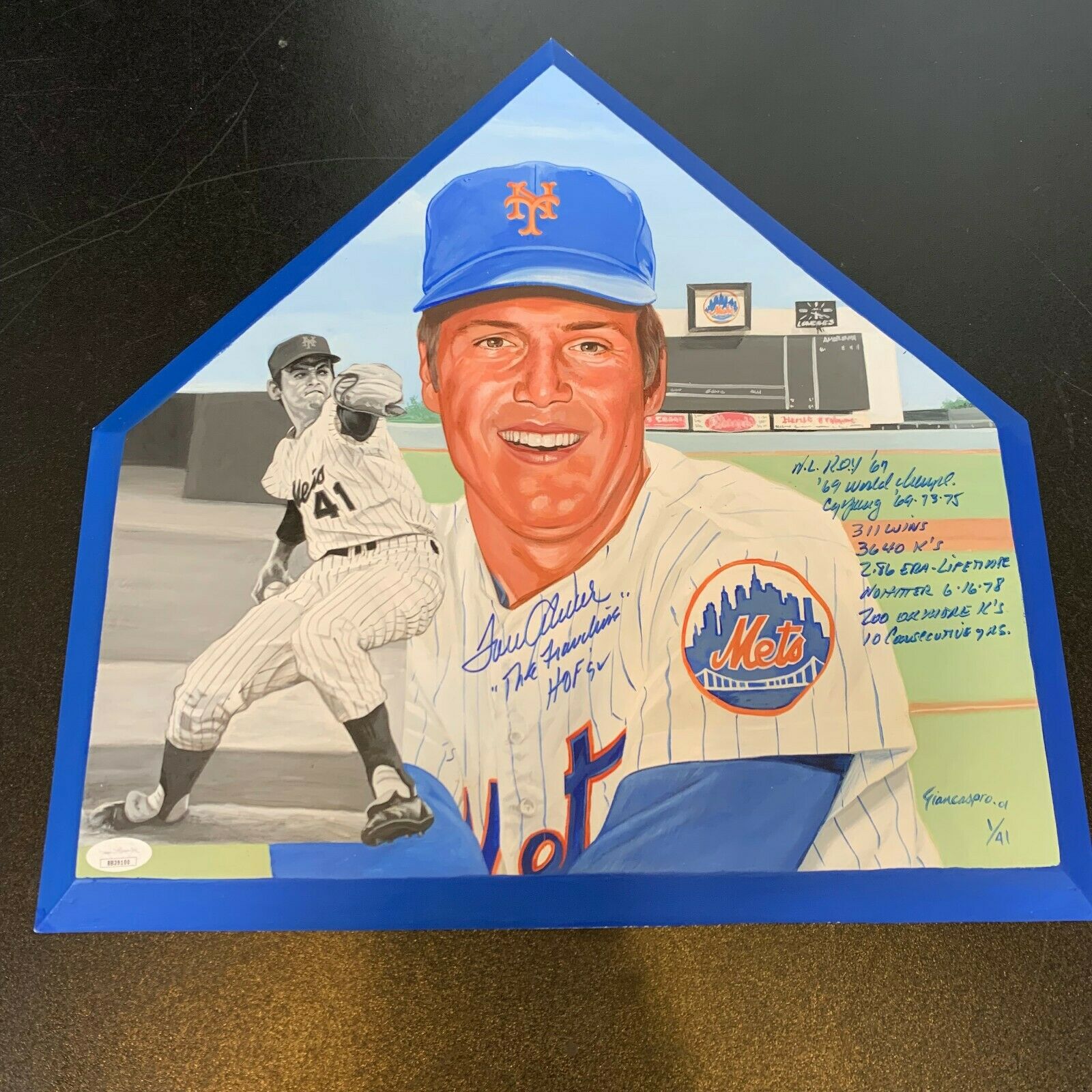 Tom Seaver Tom Terrific, The Franchise Signed Inscribed NY Mets