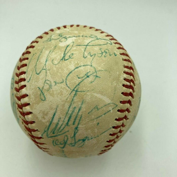 1975 St. Louis Cardinals Team Signed NL Game Used Baseball Bob Gibson Lou Brock