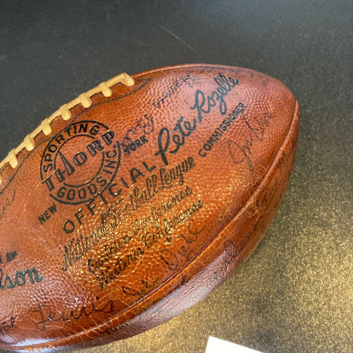 Beautiful 1961 Baltimore Colts Team Signed Football (49) Johnny Unitas JSA COA
