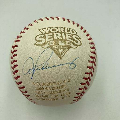 Alex Rodriguez Signed 2009 World Series STAT Baseball MLB Authentic Hologram